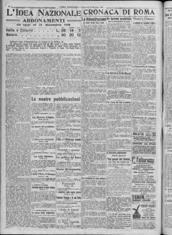 L'idea nazionale : settimanale-politico