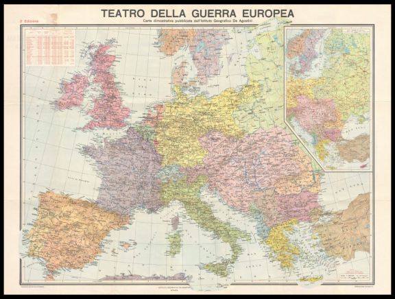 Carta speciale del teatro della guerra europea  / Istituto Geografico De Agostini