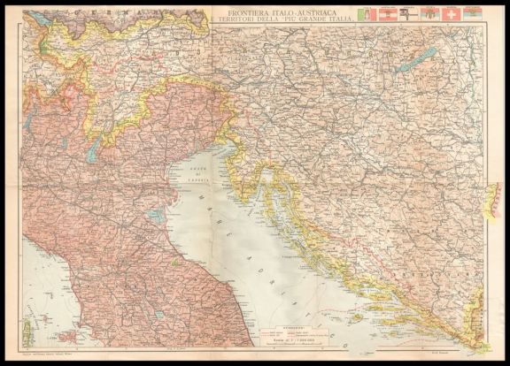 Frontiera italo-austriaca e territori della Pi