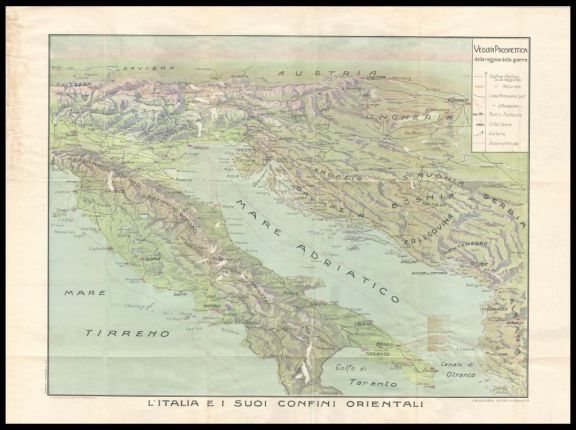 L'*Italia e i suoi confini orientali, da Taranto alle Alpi