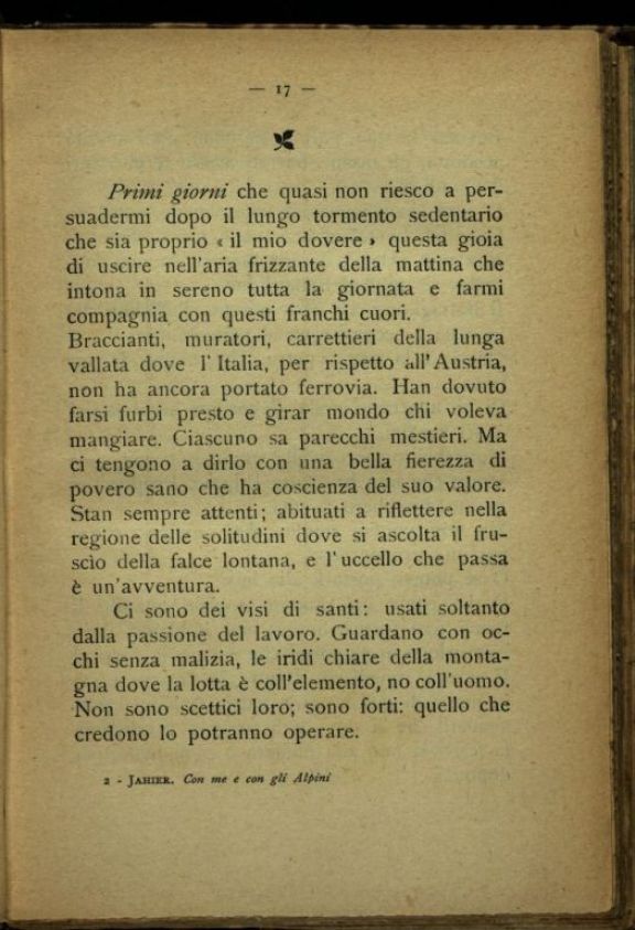 Con me e con gli alpini. Primo quaderno  / Piero Jahier