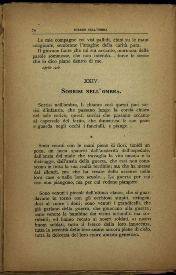 Un *anno d'ospedale (giugno 1915 - novembre 1916)  : note di un' infermiera  / Maria Luisa Perduca