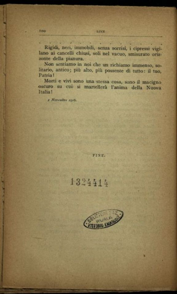 Un *anno d'ospedale (giugno 1915 - novembre 1916)  : note di un' infermiera  / Maria Luisa Perduca