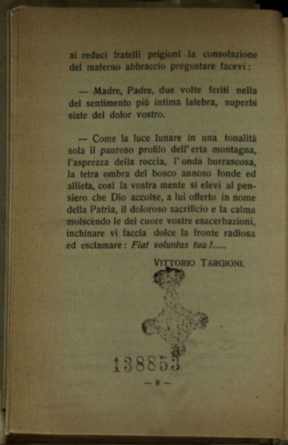 In memoria del tenente colonnello Ugo Sembranti