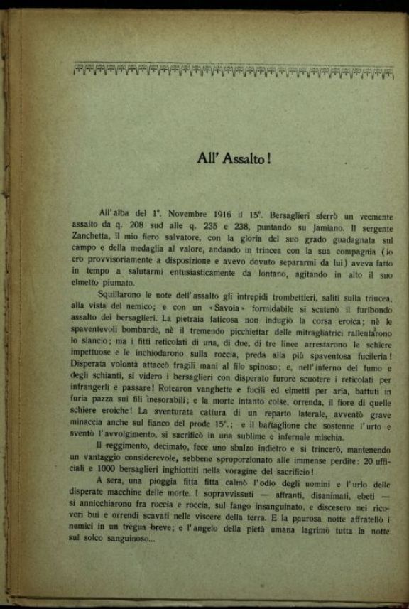 Diario di guerra di un bersagliere  / Lommi Ludovico