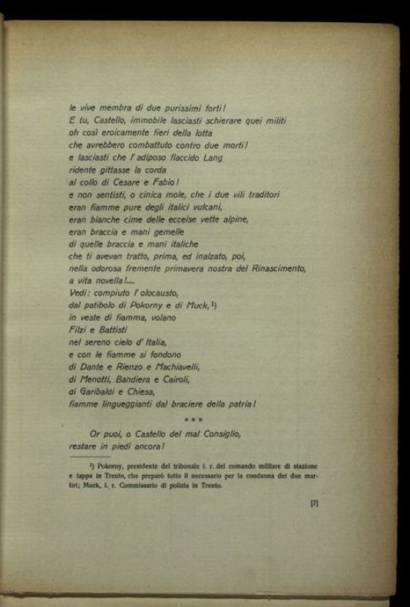 Per Fabio Filzi  : nel decimo anniversario del martirio