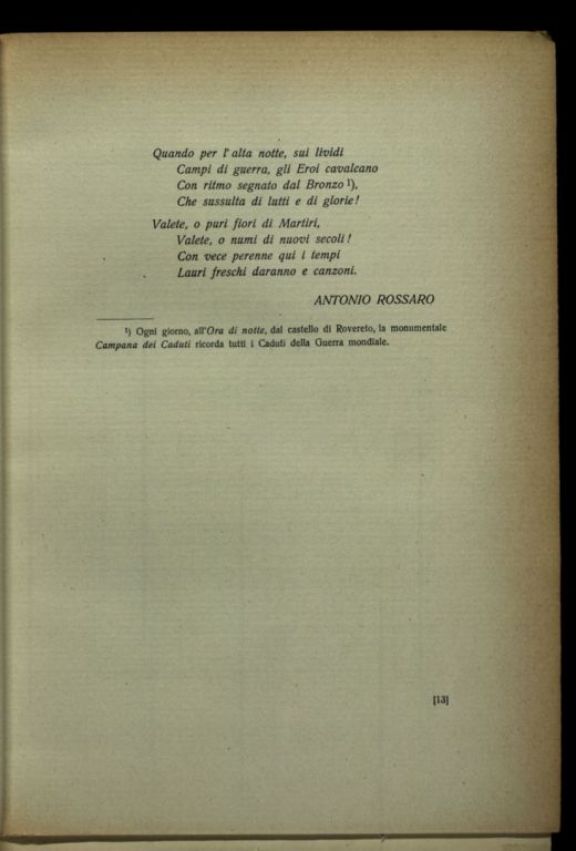 Per Fabio Filzi  : nel decimo anniversario del martirio