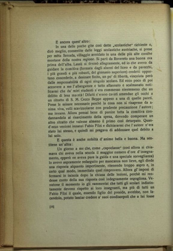 Per Fabio Filzi  : nel decimo anniversario del martirio