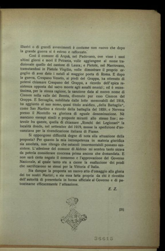 Per Fabio Filzi  : nel decimo anniversario del martirio