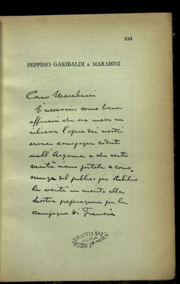 La *rossa avanguardia dell'Argonna  : diario di un garibaldino alla guerra franco-tedesca (1914-15)  : fotografie e documenti inediti  / Camillo Marabini  ; prefazione di Gabriele D'Annunzio