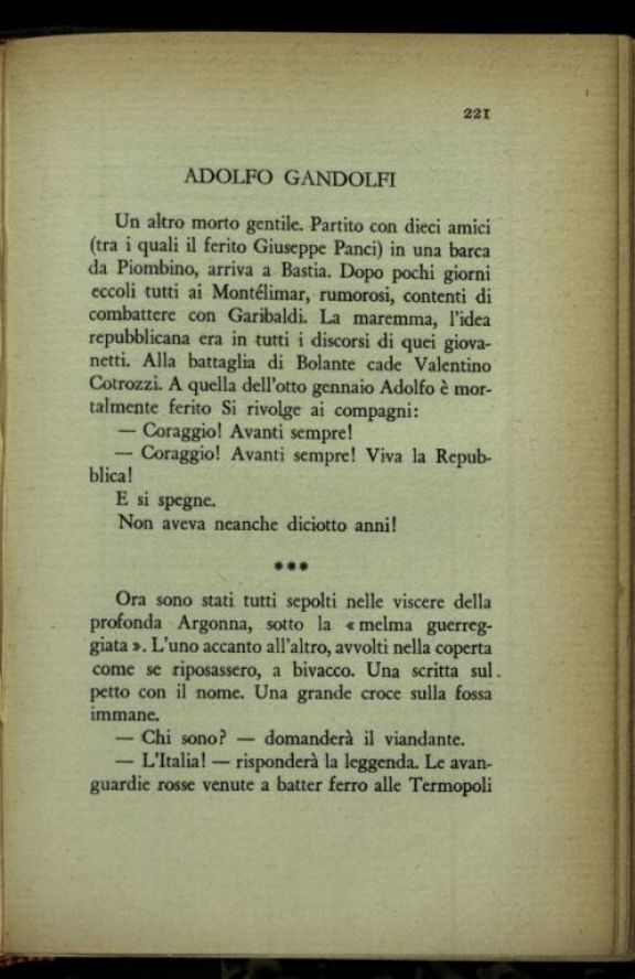 La *rossa avanguardia dell'Argonna  : diario di un garibaldino alla guerra franco-tedesca (1914-15)  : fotografie e documenti inediti  / Camillo Marabini  ; prefazione di Gabriele D'Annunzio