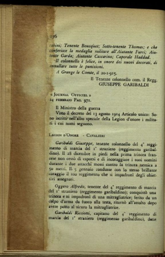 La *rossa avanguardia dell'Argonna  : diario di un garibaldino alla guerra franco-tedesca (1914-15)  : fotografie e documenti inediti  / Camillo Marabini  ; prefazione di Gabriele D'Annunzio