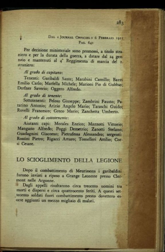 La *rossa avanguardia dell'Argonna  : diario di un garibaldino alla guerra franco-tedesca (1914-15)  : fotografie e documenti inediti  / Camillo Marabini  ; prefazione di Gabriele D'Annunzio