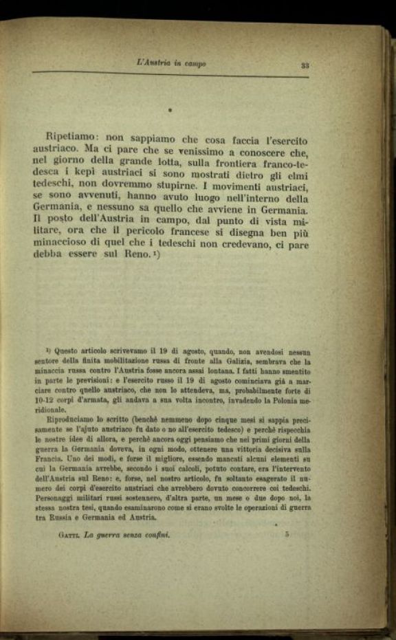 La *guerra senza confini  / osservata e commentata da Angelo Gatti