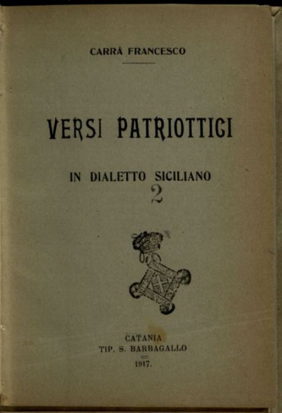 Versi patriottici in dialetto siciliano