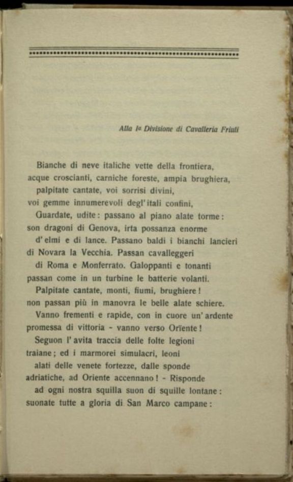 Canti alla fronte  : campagna italo austriaca 1915  / Gherardo Magaldi