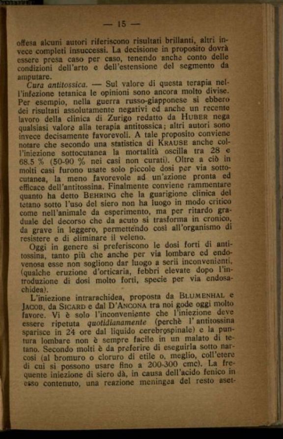 La *difesa contro il tetano  : sieroterapia  / A. M. Luzzatto