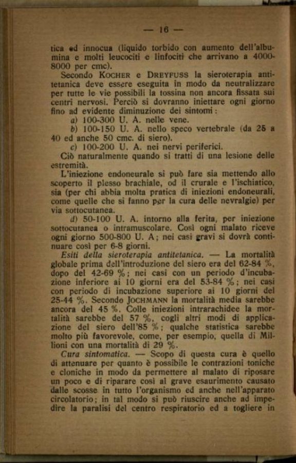 La *difesa contro il tetano  : sieroterapia  / A. M. Luzzatto