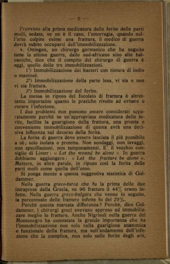 Il *trattamento delle fratture in guerra  / Vittorio Putti