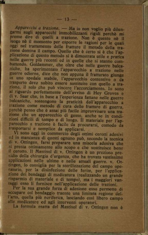 Il *trattamento delle fratture in guerra  / Vittorio Putti