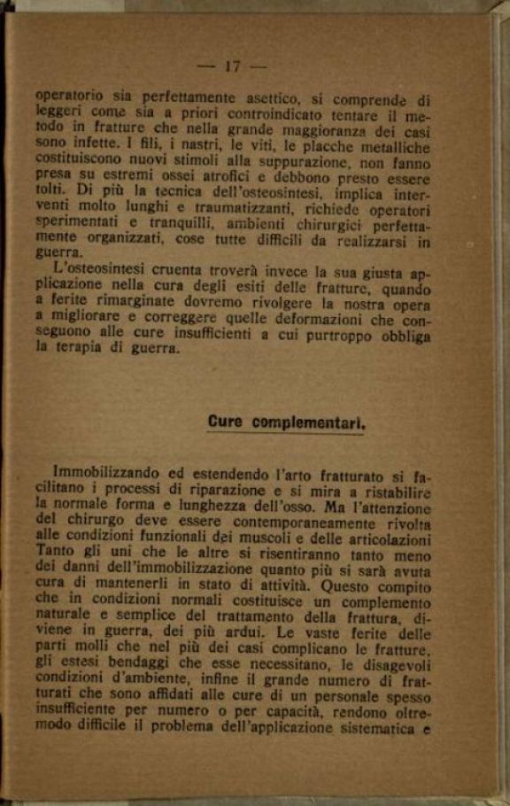 Il *trattamento delle fratture in guerra  / Vittorio Putti