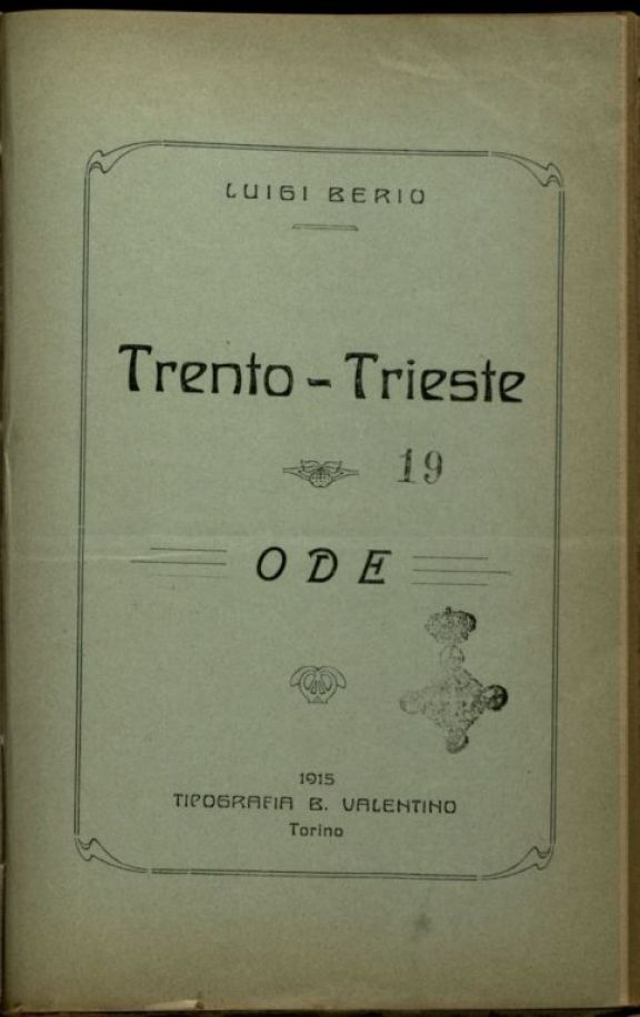 Trento-Trieste  : ode  / Luigi Berio