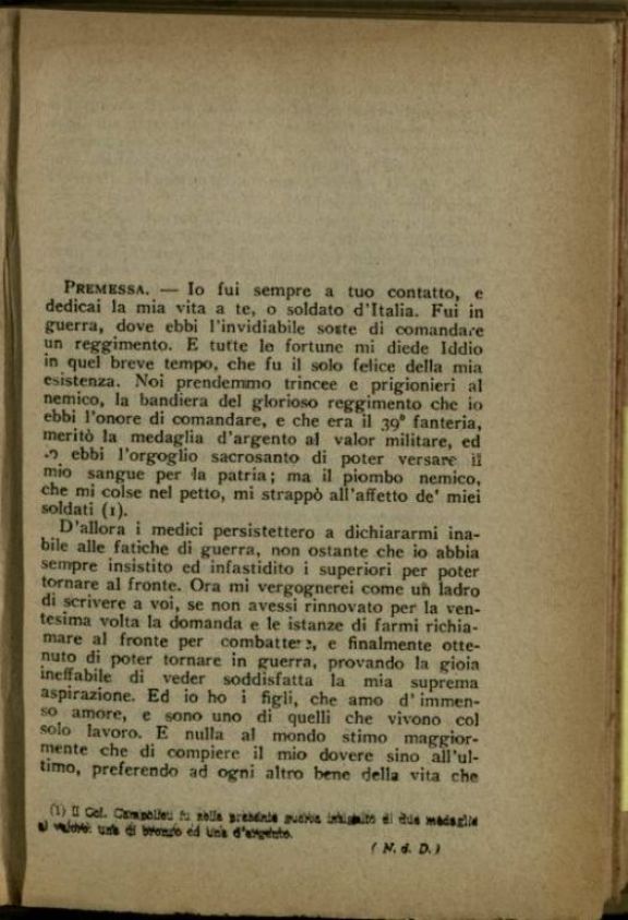 Ai soldati d'Italia  / N.M. Campolieti
