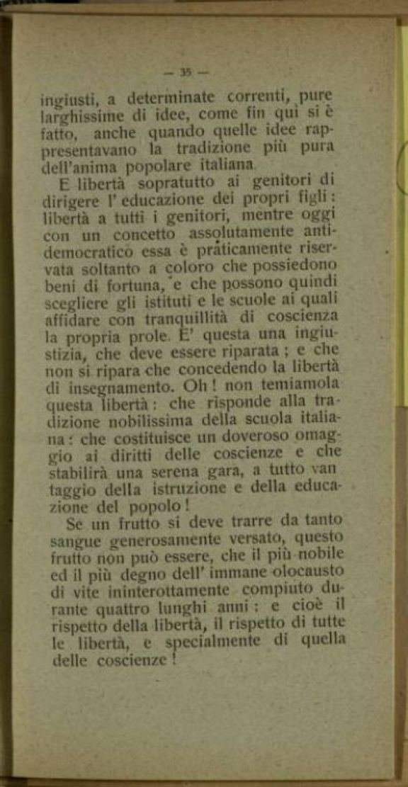 Discorso dell'on. Cesare Nava ai suoi elettori  : Monza 12 gennaio 1919