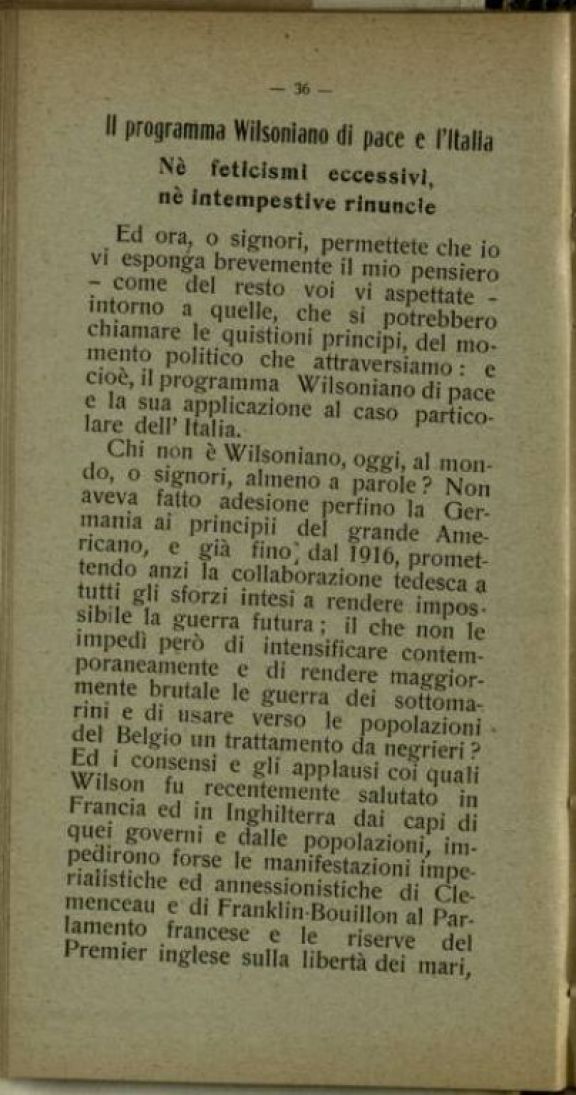 Discorso dell'on. Cesare Nava ai suoi elettori  : Monza 12 gennaio 1919