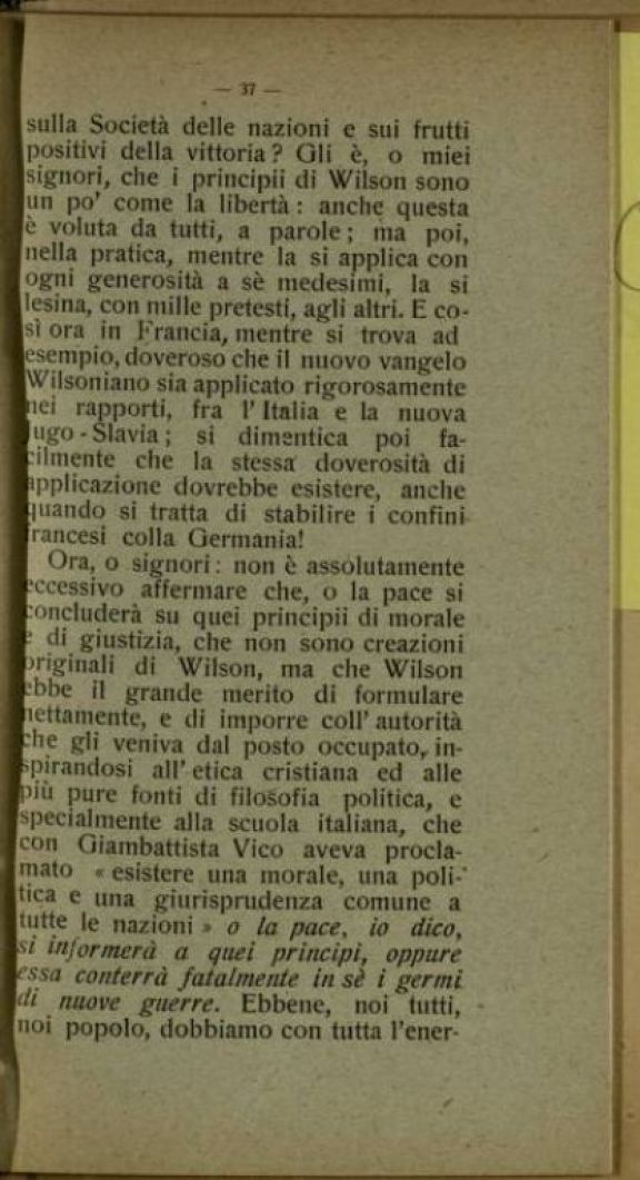 Discorso dell'on. Cesare Nava ai suoi elettori  : Monza 12 gennaio 1919