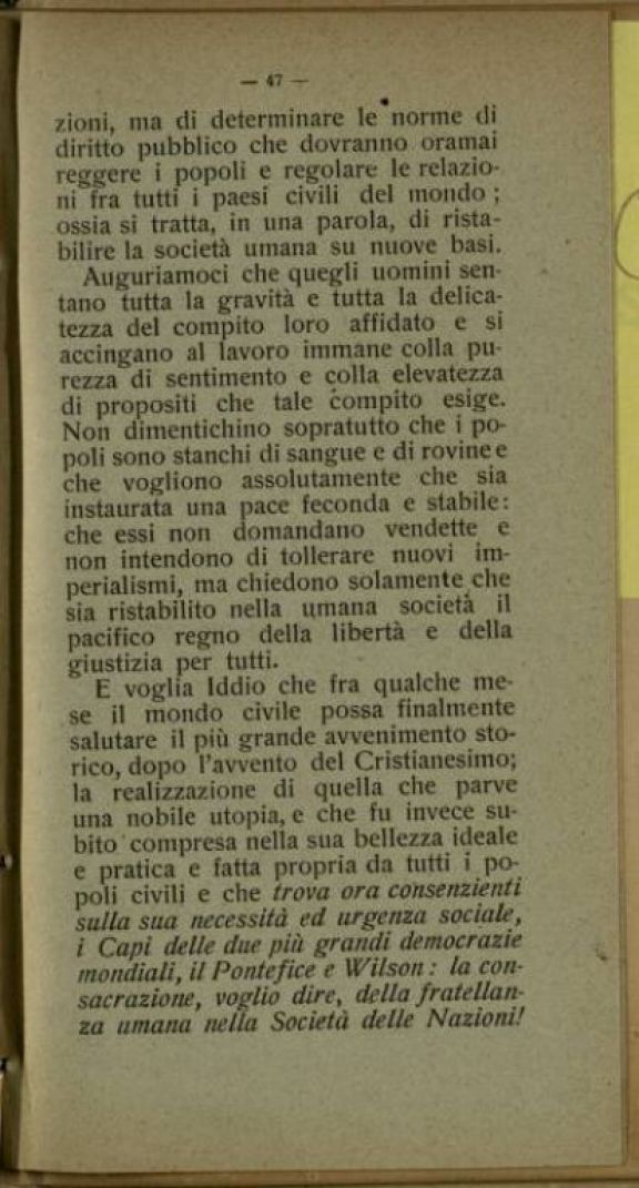 Discorso dell'on. Cesare Nava ai suoi elettori  : Monza 12 gennaio 1919