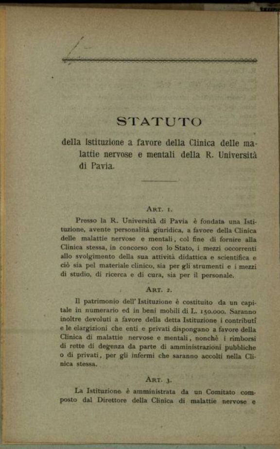 Decreto luogotenenziale che crea una istituzione con personalit