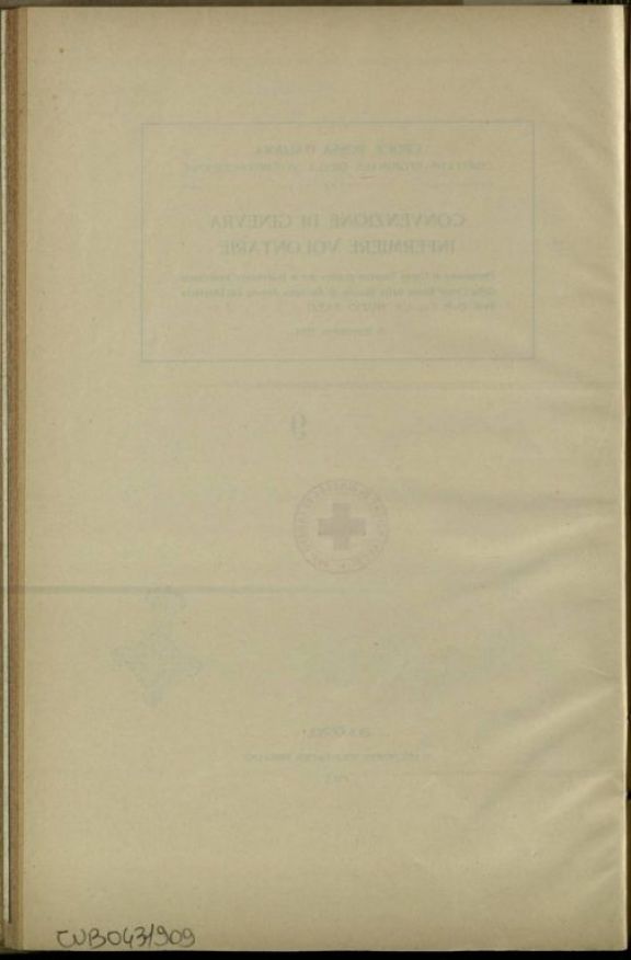 Convenzione di Ginevra  : infermiere volontarie  : prelezione al corso teorico-pratico per le infermiere volontarie della Croce rossa della scuola di Bologna, tenuta il 6 novembre 1914  / Muzio Pazzi