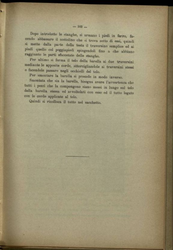 Composizione ed inventario di un ospedale di guerra da 50 letti someggiabile in sacchi, ceste, casse e colli, con inventario e descrizione degli attendamenti e con la relativa istruzione per la montature delle tende, modello 1910