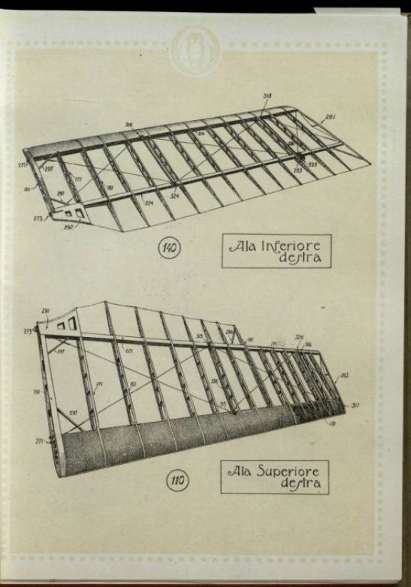 Catalogo dei pezzi componenti il biplano P.D. e P.E