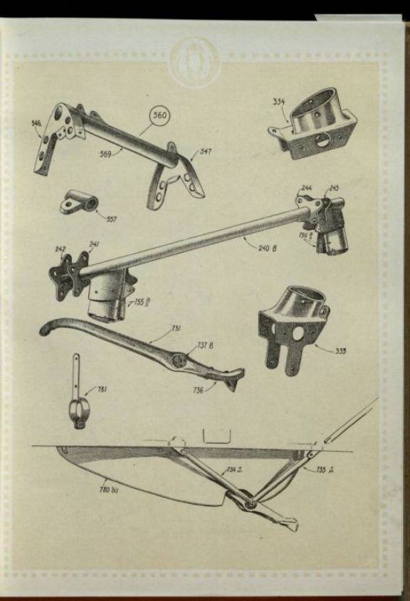 Catalogo dei pezzi componenti il biplano P.D. e P.E