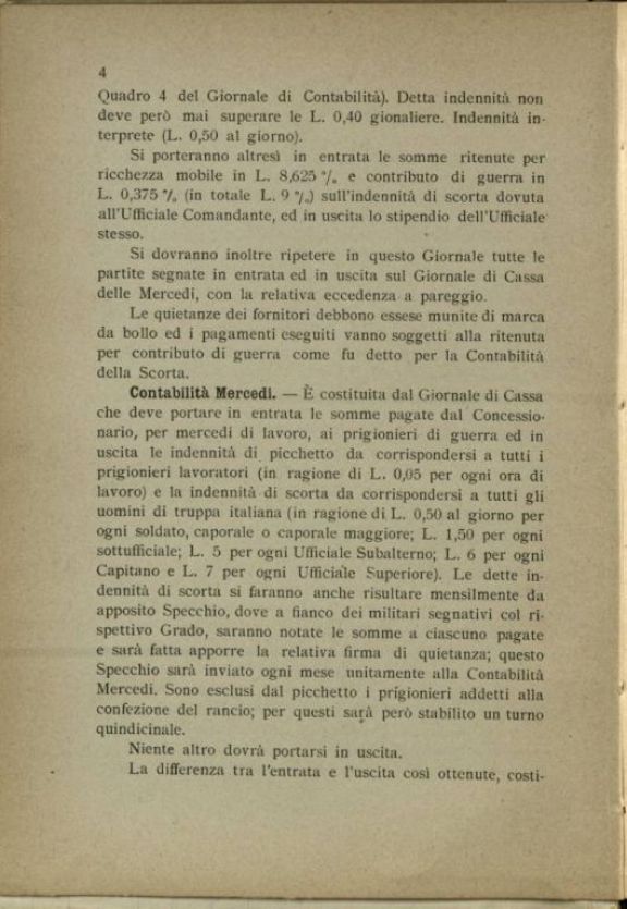 Raccolta delle disposizioni da osservarsi dai comandanti dei distaccamenti prigionieri di guerra lavoratori in Sardegna