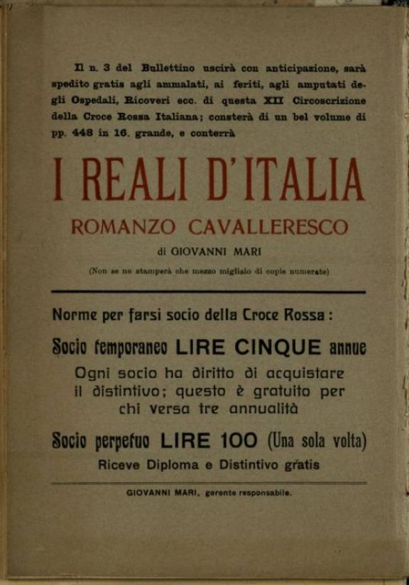 La *Guerra e la Croce rossa  : Conferenza tenuta in Palermo il 20 aprile 1916