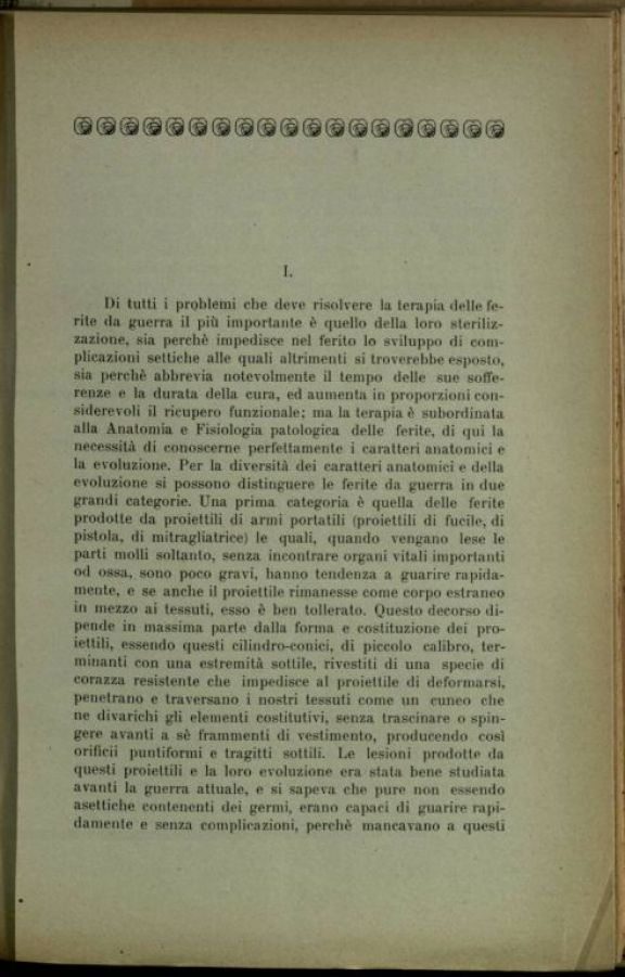 Criteri direttivi della terapia moderna delle ferite da guerra  : conferenze tenute all'Ospedale principale militare di riserva di Siena  / dal prof. Vittorio Remedi