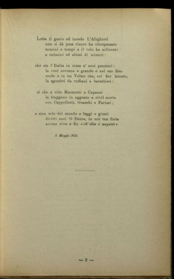 Verso le porte d'Italia  : rime e ritmi  / Augusta Mosconi