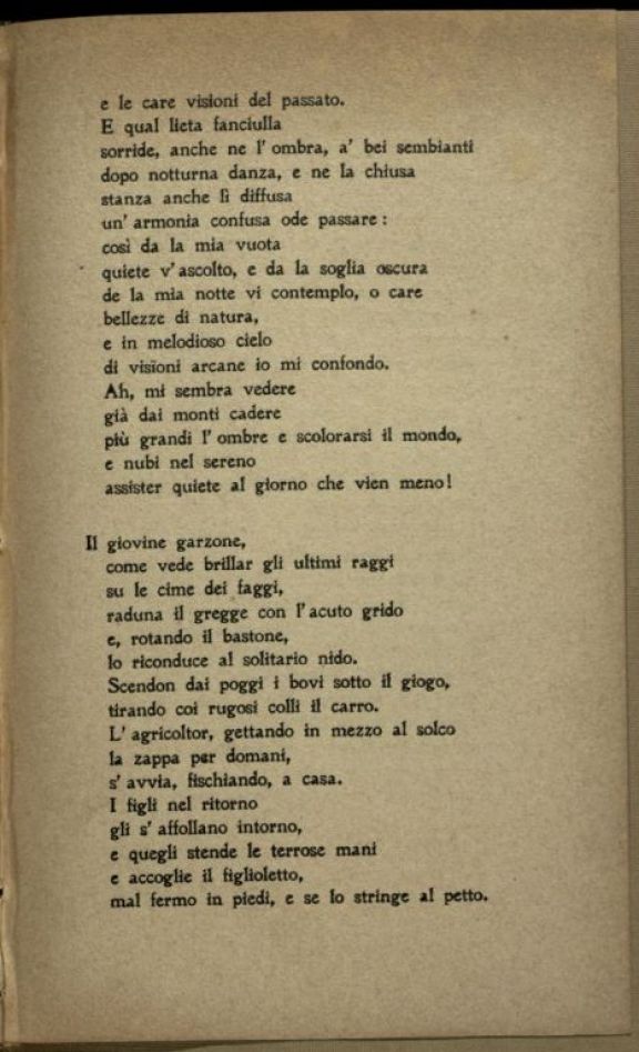 Canto vespertino di una cieca  / Giovanni Bizzarri