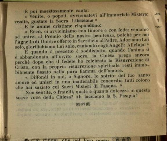 Pasqua e pace  : 1915