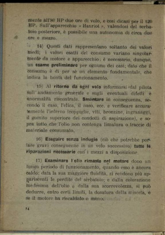 Norme sulla condotta e manutenzione dei motori rotativi montati sugli apparecchi  / Giuseppe Pell