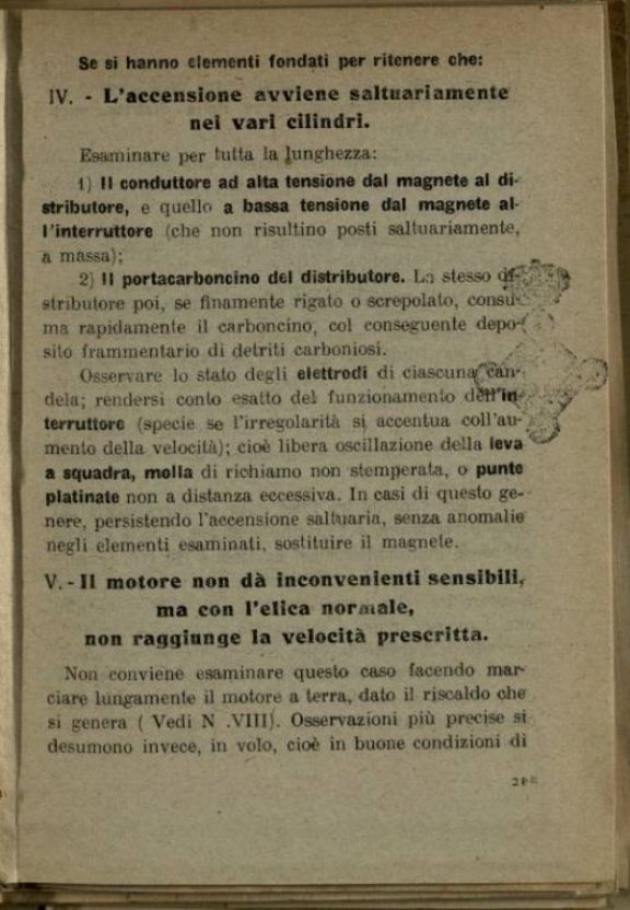 Norme sulla condotta e manutenzione dei motori rotativi montati sugli apparecchi  / Giuseppe Pell