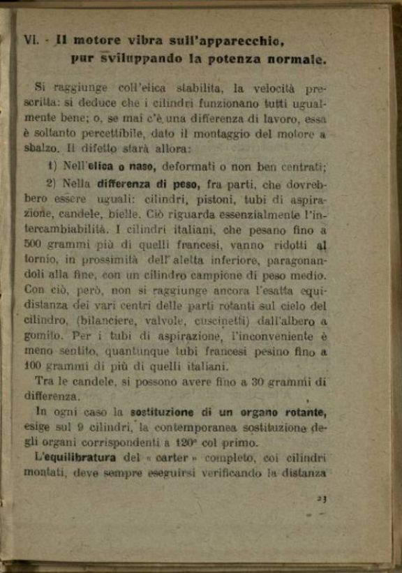 Norme sulla condotta e manutenzione dei motori rotativi montati sugli apparecchi  / Giuseppe Pell