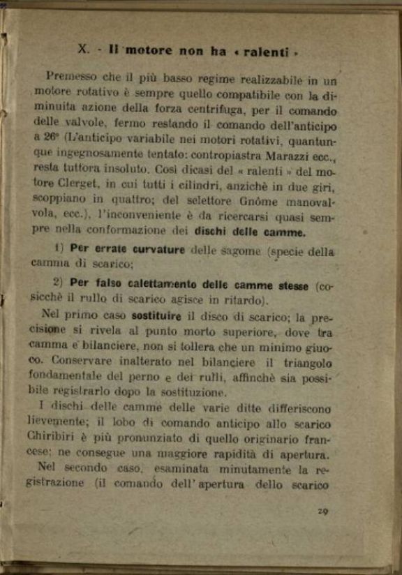 Norme sulla condotta e manutenzione dei motori rotativi montati sugli apparecchi  / Giuseppe Pell