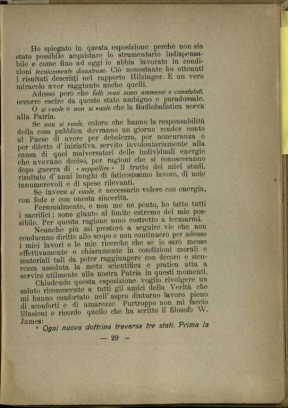 Alcune considerazioni sulle mie ultime esperienze di radiobalistica eseguite al Campo Sperimentale di Lomazzo nel luglio 1917  / Giulio Ulivi