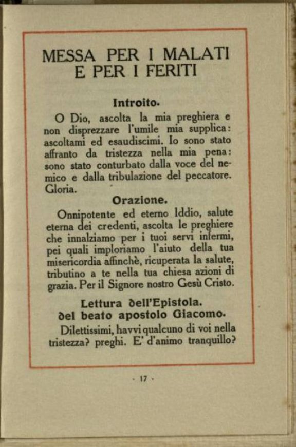 Tu salverai, o signore, l'umile popolo tuo  : preghiere della messa per il tempo di guerra