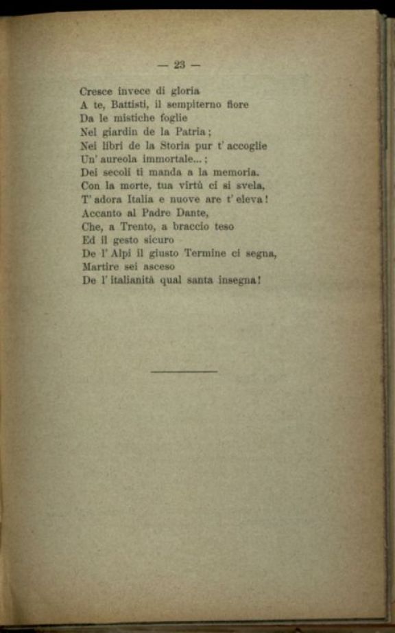 Cesare Battisti  : Canto. Inni e versi della Quarta Guerra  / Francesco Marengo