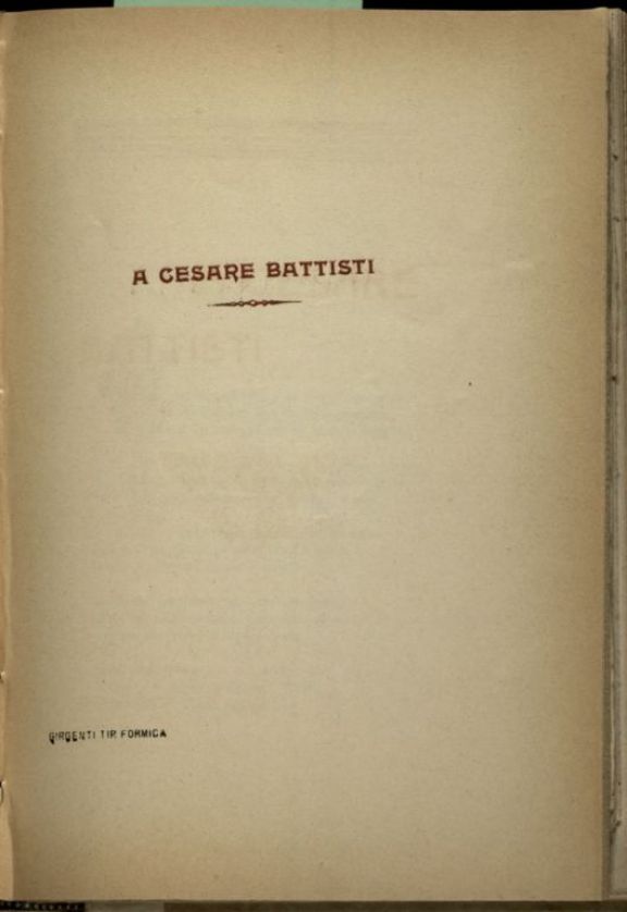 A Cesare Battisti  / Giselda Cambelli
